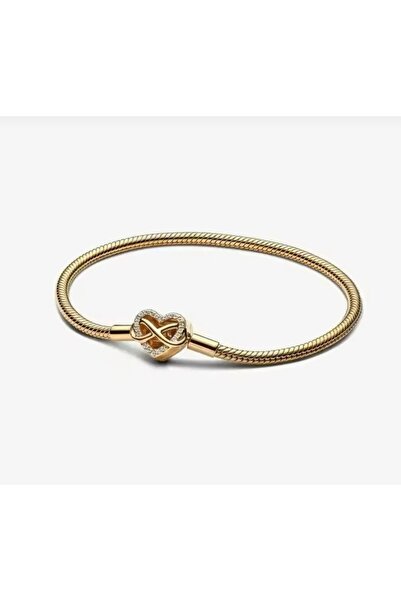 POSEİDONS JEWELLERY Poseidons Jewellery Gold Renk Zirkon Taş Detaylı Sonsuz K...