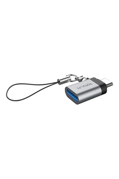 TOTUDESIGN Totulife 5Gbps USB-A to Type-C OTG Adapter, Grey