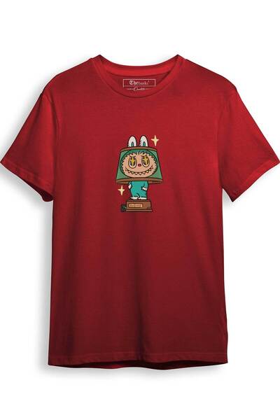 The Baski Tricou premium din bumbac 100% imprimat cu jucărie amuzantă Labubu