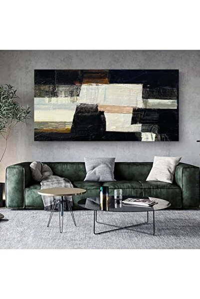 SND لوحة قماشية مودرن بتصميم الفن التشكيلي مع برواز خشبي مخفي