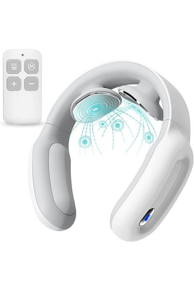 Danex Aparat de masaj cervical cu impulsuri electromagnetice, încălzire, portabil, USB