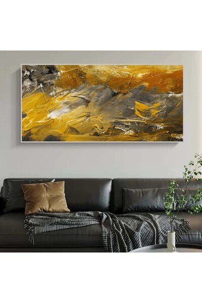 SND لوحة قماشية مودرن بتصميم الفن التشكيلي مع برواز فضي مجوف