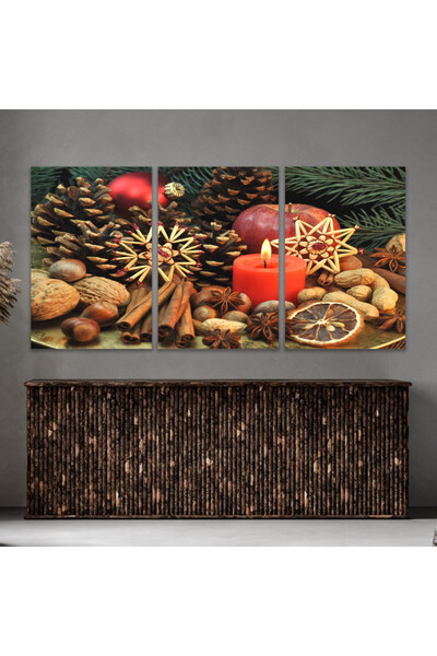 Marktna ثلاث لوحات قماشية فخمة بتصميم مودرن مع برواز شامبين مجوف