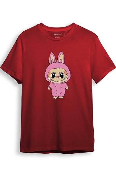 The Baski Tricou premium Labubu Bebek roz cu imprimeu 100% bumbac