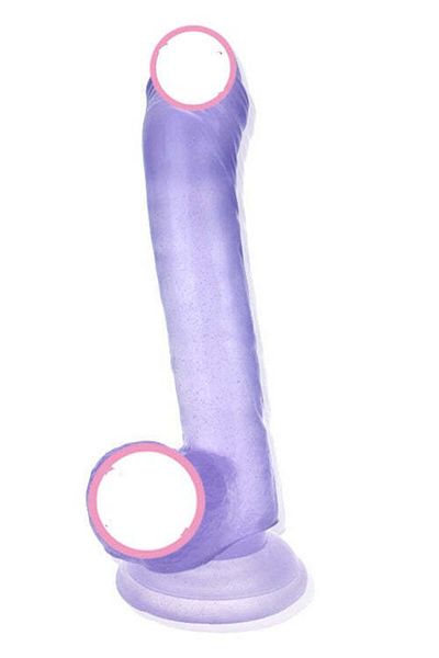 WildFashion Jucarie sexuala realistica cu striatii si ventuza pentru fixare, mov deschis, TOY333-110