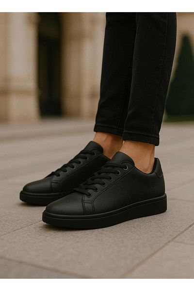 homiro Men's Black Sole Lace-Up Sneaker Sports Shoes