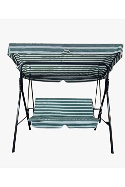 AR PLASTİK 3 KİŞİLİK SALINCAK GÖLGELİKLİ BAHÇE BALKON SALINCAĞI YEŞİL BEYAZ RENK