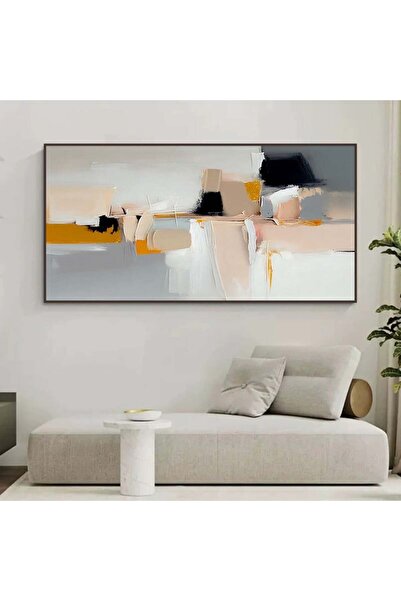 SND لوحة قماشية مودرن بتصميم الفن التشكيلي مع برواز شامبين مجوف