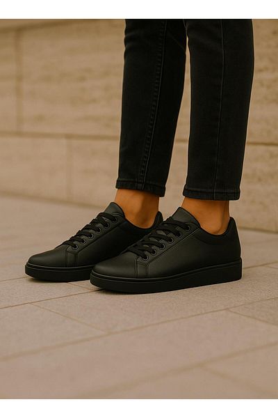 homiro Men's Black Sole Lace-Up Sneaker Sports Shoes
