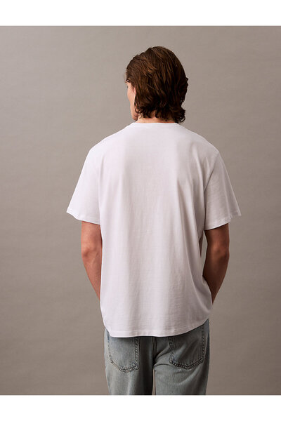 Calvin Klein Erkek Beyaz Baskılı Tişörtler