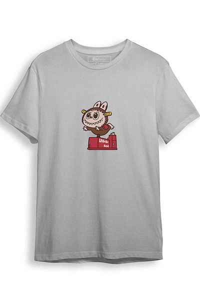 The Baski Flying Naughty Labubu Toy Printed 100% Cotton Premium T-Shirt