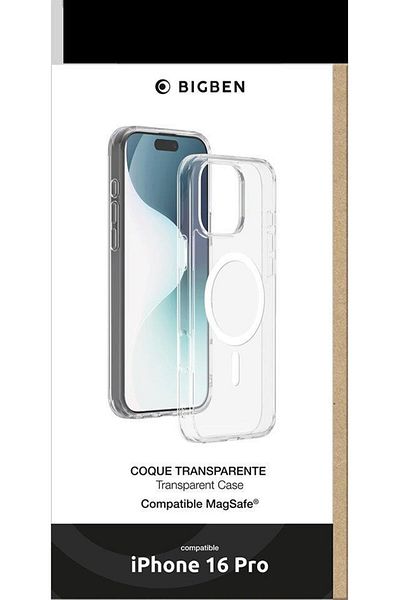 Force Bigben iPhone 16 Pro Case Compatible Magsafe Hybrid Transparent