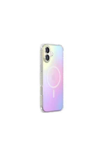 Force iPhone 16 Plus Magsafe Case Hybride Transparent Iridescent