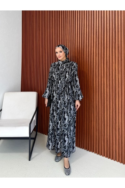 Melike Tatar Φόρεμα με πλισέ με σάλι 32-2380