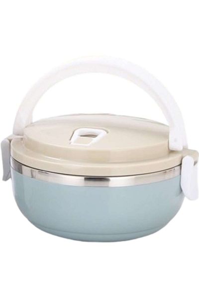 FEN Lunch box, 700 ml, stainless steel, handle, air valve, leak-proof closure, 15x8.5 cm, blue