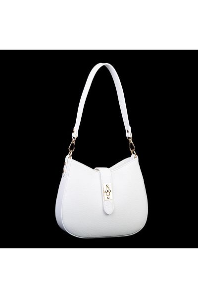 Nas Bag Geantă de umăr ovală și crossbody pentru femei Victoria albă