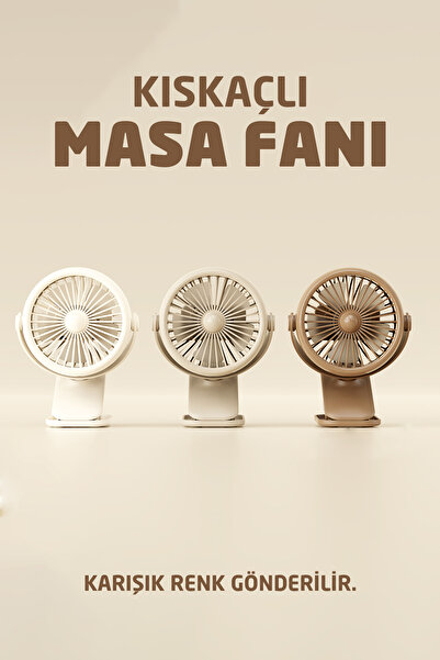 Golden Tech Şarjlı Kıskaçlı Taşınabilir Fan Vantilatör - Klipsli Portatif Mas...