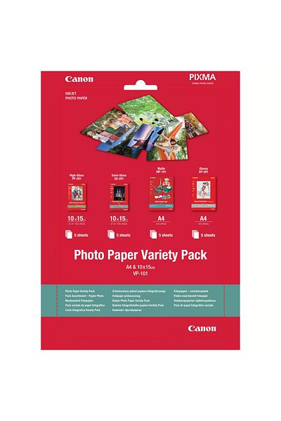 Canon Pachet variat de hârtie foto A4 și 10 x 15 cm VP-101