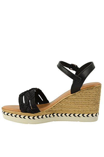 PASS Collection Casual sandals, women, PASS COLLECTION, 70416, black, textile, platform 41