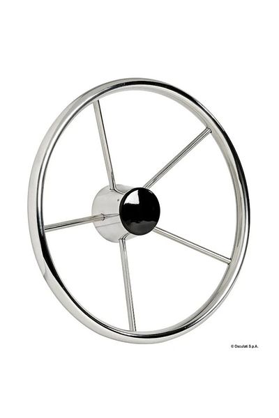 OSCULATI Timona cu Janta Exterioara din Inox Osculati, Diametru 380 mm