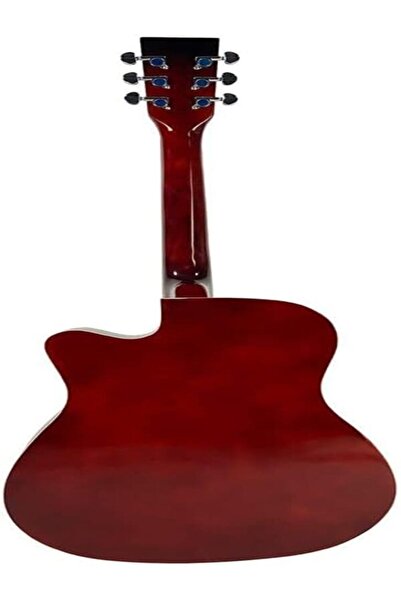 MegArya RDS 38 Inch Professional Steel String Acoustic Guitar Set-Red Sunbrust