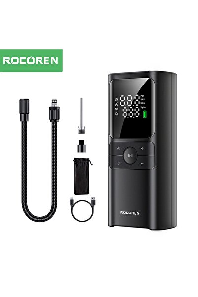 Genel Markalar Rocoren 150 PSI Hava Pompası 4000 mAh Şarjlı Taşınabilir Araç ...