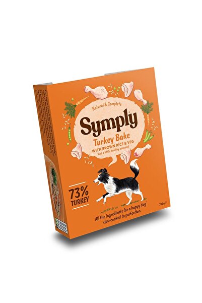 Symply طعام رطب للكلاب البالغة بنكهة الديك الرومي والأرز البني والخضروات، علب...