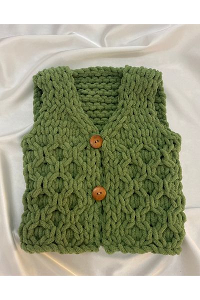 ÖRGÜCÜ DESİGN Puffy Baby Vest -Fine Baby Vest