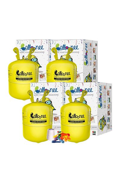 Balloonee Jumbo Disposable Helium Party Kit - Pack of 4