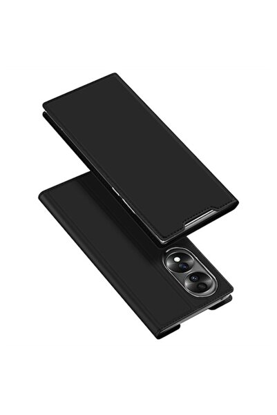 OEM Husă de telefon pentru Honor 70, piele, neagră