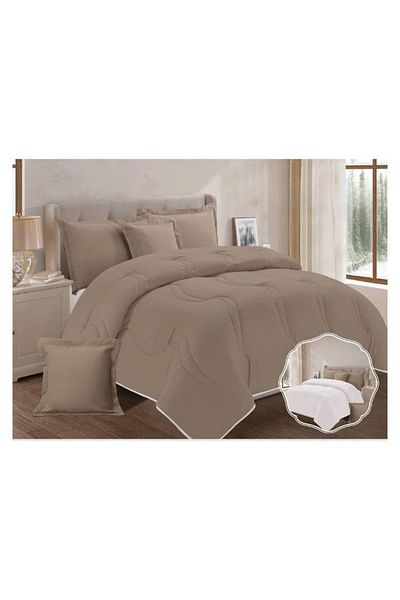 BLUESKY 100% Microfiber Single Bedspread, Solid Design, Reversible, 4-Piece Set, 230X170cm