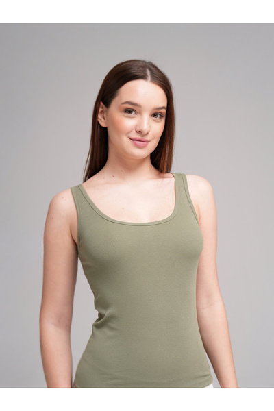 Çebi Çamaşırları Μπλουζάκι με ραβδώσεις και λαιμόκοψη σε σχήμα U