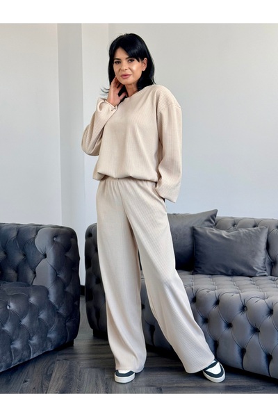 RAMONA BADESCU EXCLUSIVE Casual set in ribbed velvet with elastane – 2 pieces