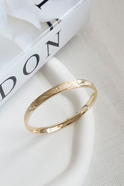 DEMOKAN Kadın Bileklik Kuyumcu Model Dokulu İşleme Kelepçe Bileklik