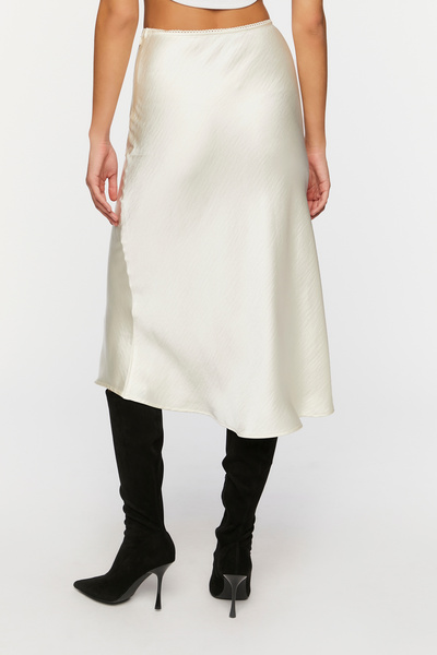 Forever 21 Saten Slip Midi Etek