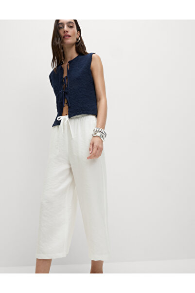 Marks & Spencer Lyocell Wide Leg Crop Pantolon