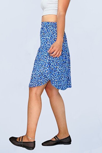 SHE BEST Viscose Fabric Midi Length Shorts Skirt