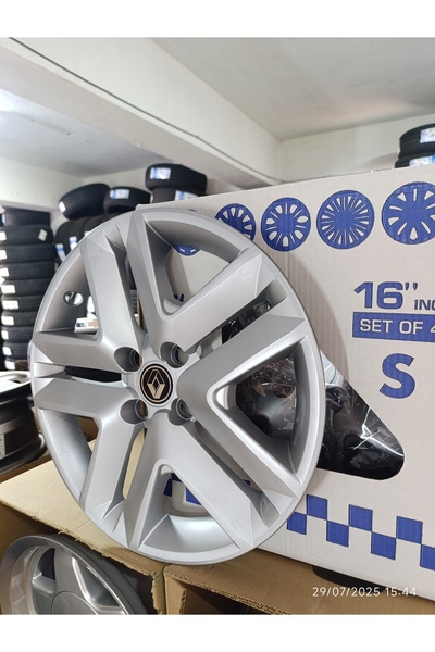 Renault Clio Symbol 16" inç Renault Clio 5 Yeni Model Jant Görünümlü Jant Kapağı Takımı (Logo Hediyeli)