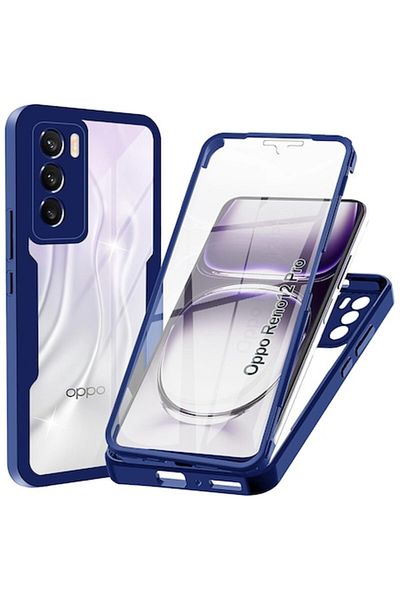 Air Husă de protecție pentru Oppo Reno12 Pro + folie de protecție pentru ecran, Safe, V45, Lexgard, albastră