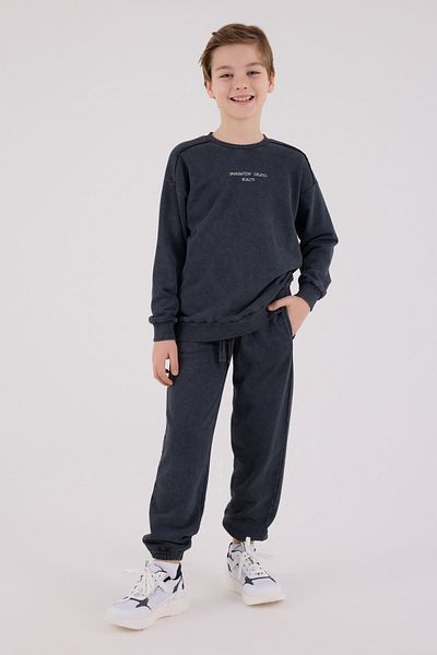 Rolypoly Boy's Gray Tracksuit Set