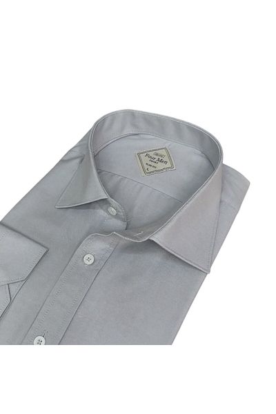 GÖMLEK GALERİSİ Slim Fit Slim Fit Plain Long Sleeve Men's Shirt