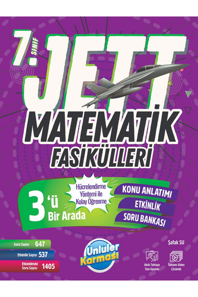 Evrensel İletişim Yayınları 7.Sınıf Ünlüler Karması JETT Matematik Fasiküller...