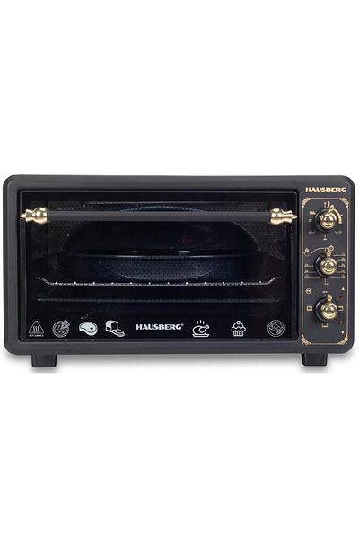 Hausberg Cuptor electric Rustic HB-8001RST, 1400W, 48l, Timer mecanic, Termostat reglabil, 4 nivele