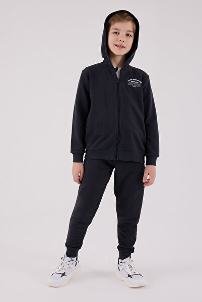 Rolypoly Boy's Gray Tracksuit Set