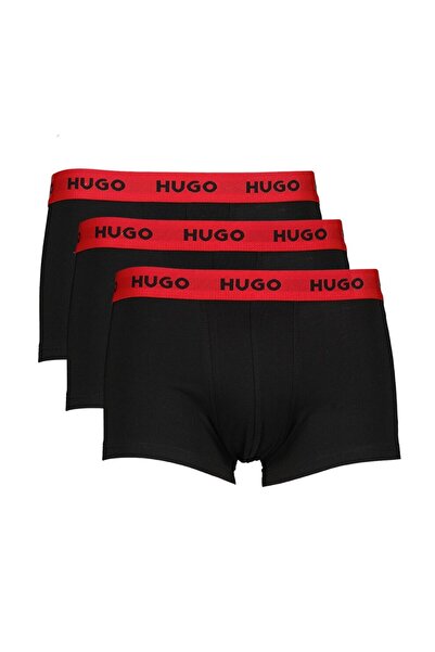 HUGO , Set of boxers with logo waistband - 3 pairs, Red, Black, L