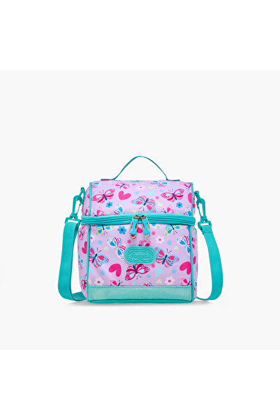 Sensazioni Butterfly Print Lunch Bag with Zip Closure