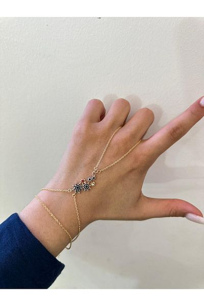 MyladyAccessoriess Blue Zircon Stone Detail Steel Shahmeran