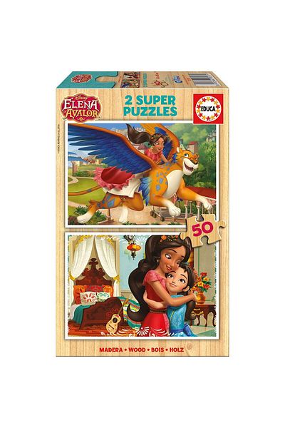 EDUCA Puzzle din lemn - Elena d'Avalor, 2x50 piese
