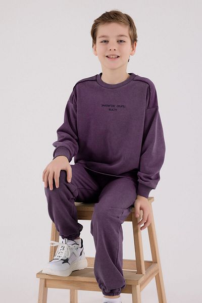 Rolypoly Boy's Purple Tracksuit Set