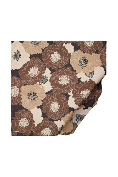 ipekevi Eșarfă maro din bumbac 1413